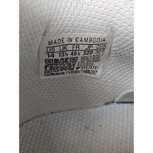 adidas Men's GX3008 X PLR Running Shoe Triple White Size 14M - Picture 8 of 9